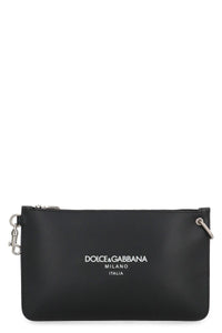 Dolce & Gabbana Necessaire Leather Flat Pouch
