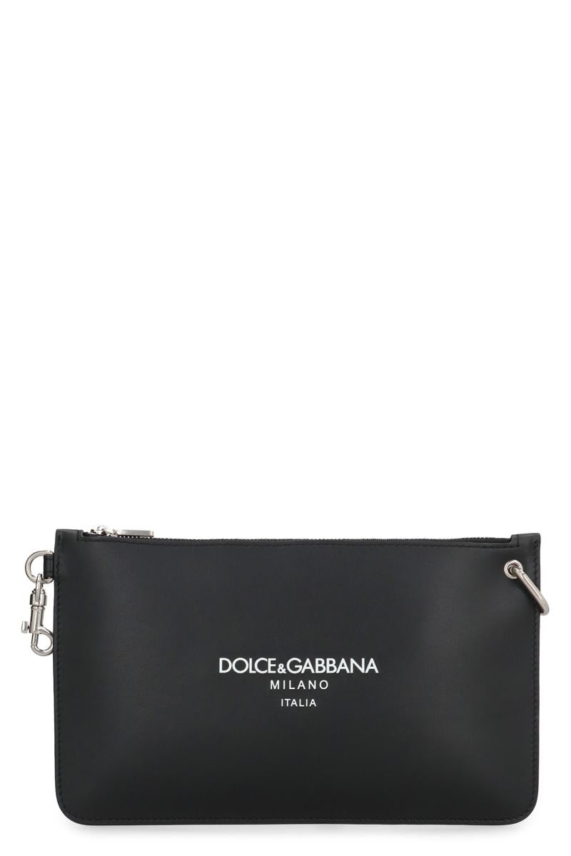 Dolce & Gabbana Necessaire Leather Flat Pouch