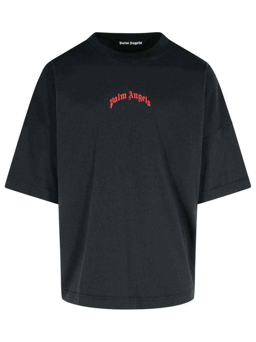 Palm Angels Black Cotton T-Shirt