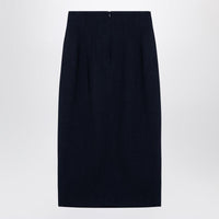 Margaux Lönnberg Navy Wool-Blend Marlo Skirt