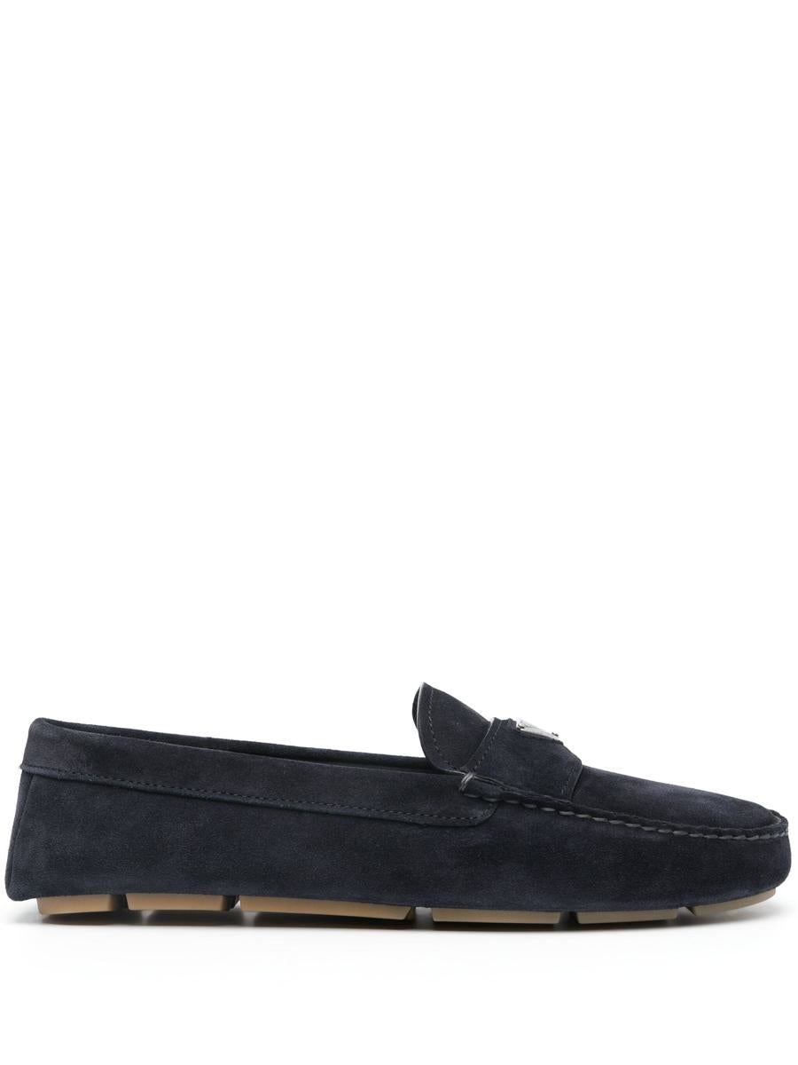 Prada Suede Leather Driver Loafers Shoes