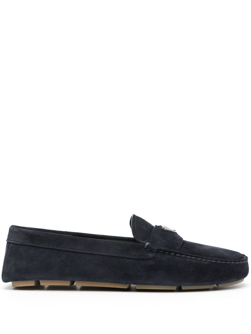 Prada Suede Leather Driver Loafers Shoes