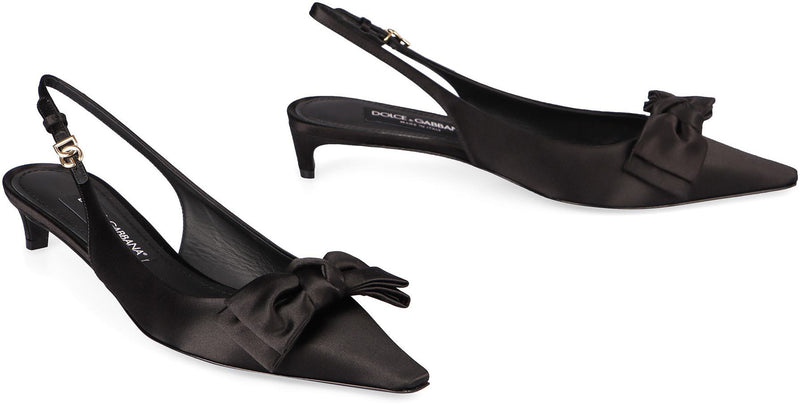 Dolce & Gabbana Satin Slingback Pumps