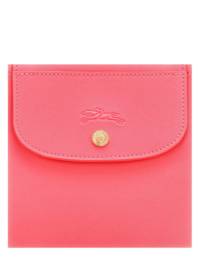 'Small Cabas' Pink Handbag With Embossed Logo On The Front And Adjustable And Removable Shoulder Strap In Leather Woman