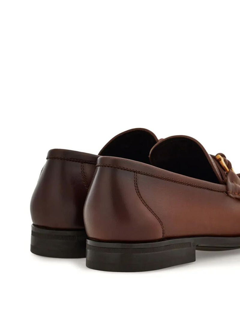 Salvatore Ferragamo Alain Leather Loafers With Hues Shoes