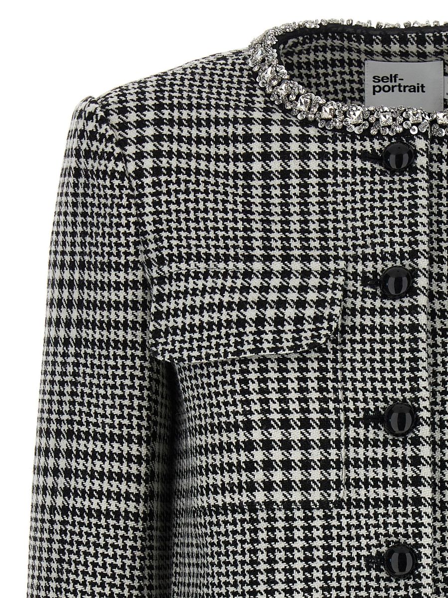 Self-Portrait Houndstooth Blazer