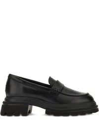 Hogan 10-Storey Smooth Leather And Workwear Sole Loafers Shoes