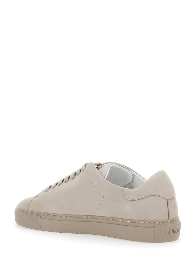 'Clean 90' Beige Low Top Sneakers With Logo Lettering On The Side In Leather Man