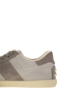 Tod'S Smooth Leather And Suede Tabs Sneakers