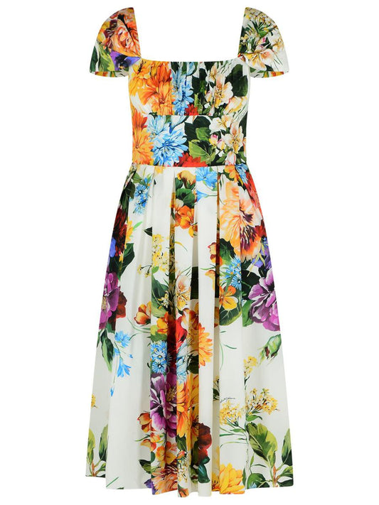 Dolce & Gabbana 'Floral' Multicolor Cotton Dress