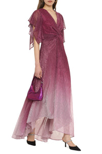 Talbot Runhof Lurex Draped Dress