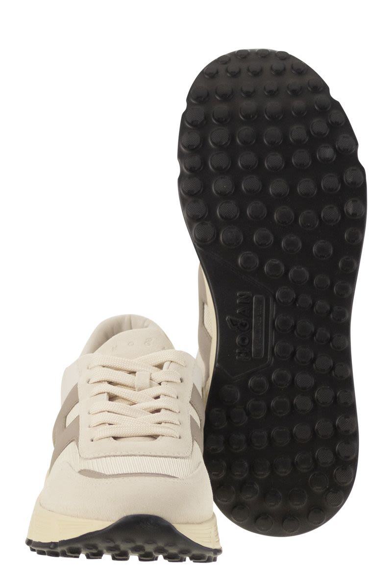 Hogan Hyperlight - Leather And Textile Trainers With Side H