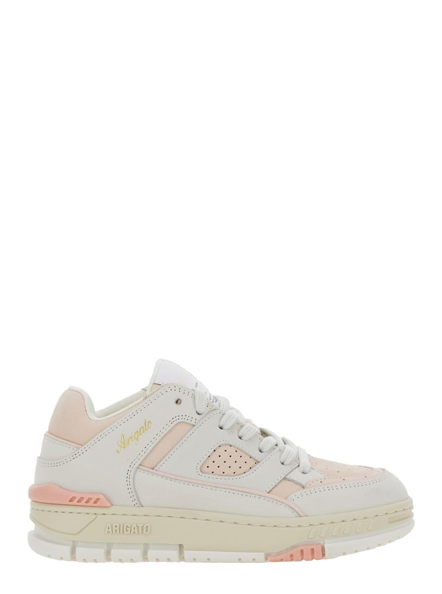 'Area Lo' Pink Low Top Sneakers With Logo Patch On The Tongue And Chunky Sole In Leather Woman