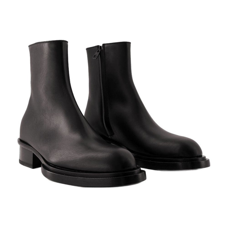 Alexander McQueen Cuban Stack Ankle Boots