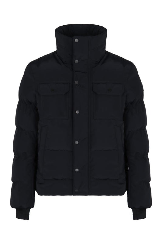 Fusalp Black Down Jacket Carlo With High Collar