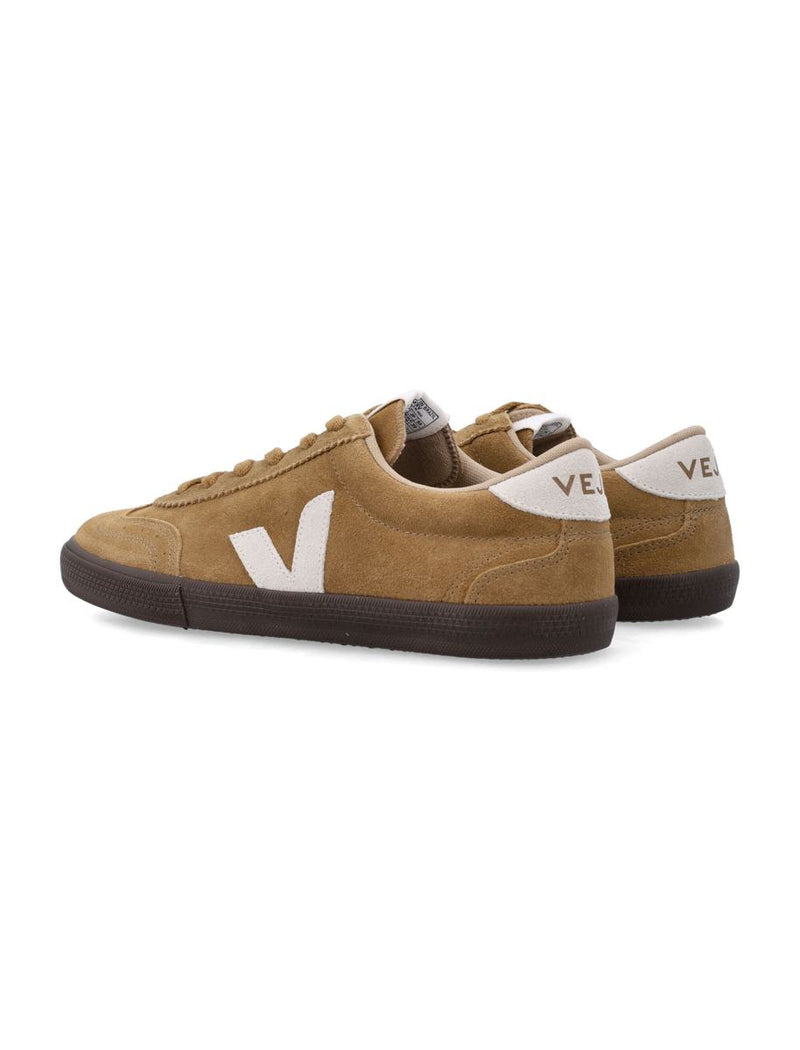 Veja Volley Tent Brown And White Suede Sneakers