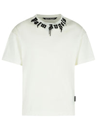 Palm Angels White Cotton T-Shirt