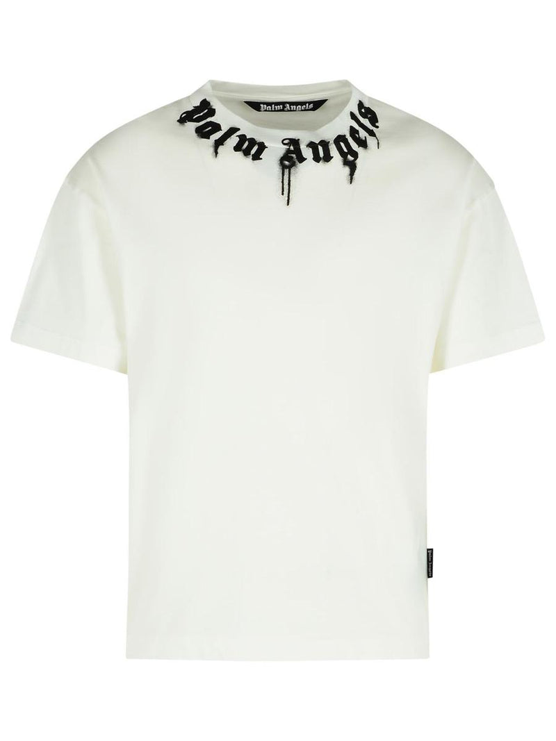 Palm Angels White Cotton T-Shirt