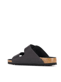 Birkenstock Black 'Arizona' Slide With Double Strap