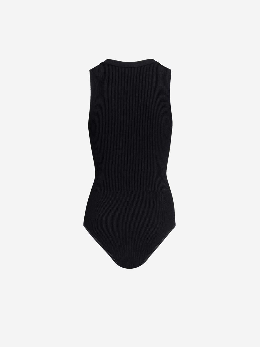 Alaïa Sleeveless Ribbed Bodysuit