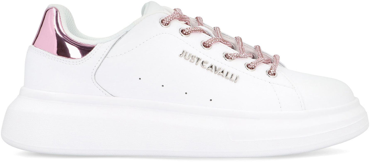 Just Cavalli Leather Low-Top Sneakers