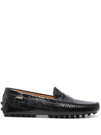 Tod'S Rubber Loafer Crocodile Print Shoes
