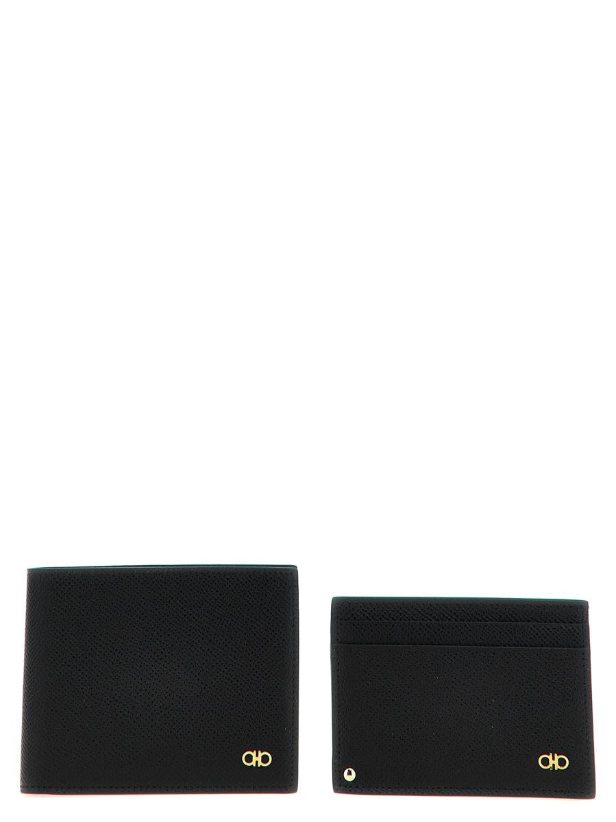 Salvatore Ferragamo 'Gancio' Wallet + Card Holder Set