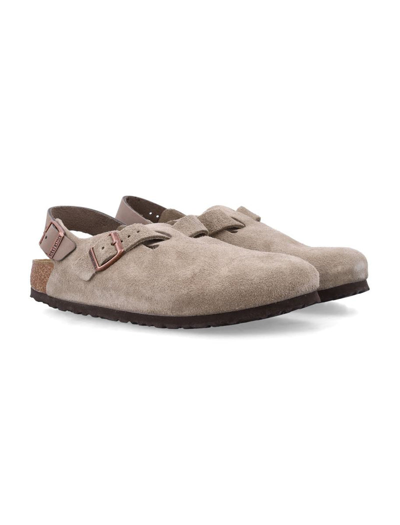 Birkenstock Tokio Nubuck Leather Mules With Strap