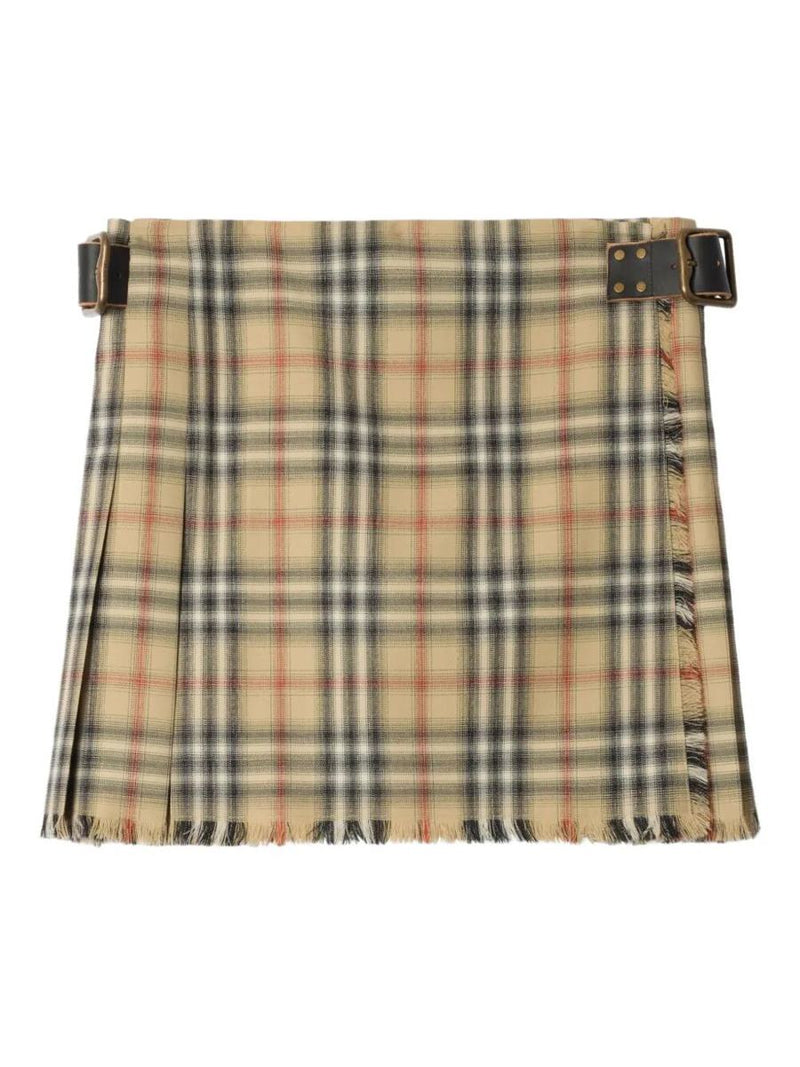Burberry Check Wool Mini Kilt Clothing