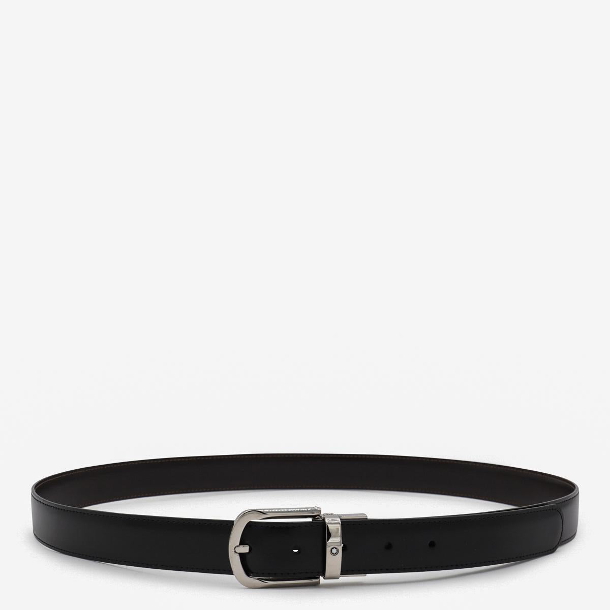 Montblanc Black Leather Belt