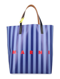 Marni Striped Tribeca Shopping Bag