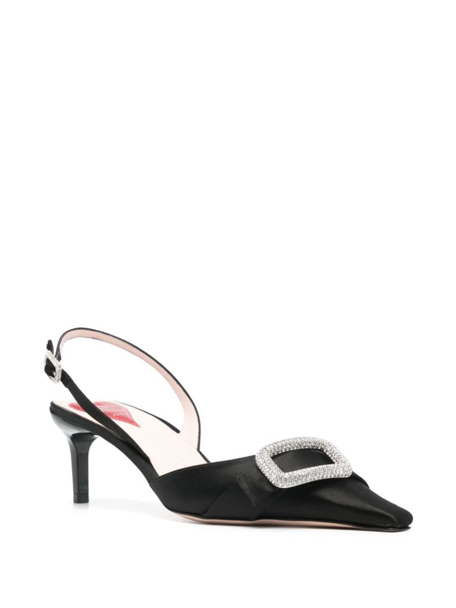 Roger Vivier Dorsay Satin Slingback Pumps