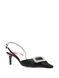 Roger Vivier Dorsay Satin Slingback Pumps