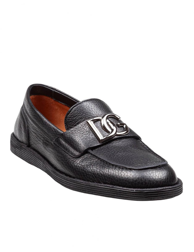 Dolce & Gabbana Leather Moccasin From The New Florio Line
