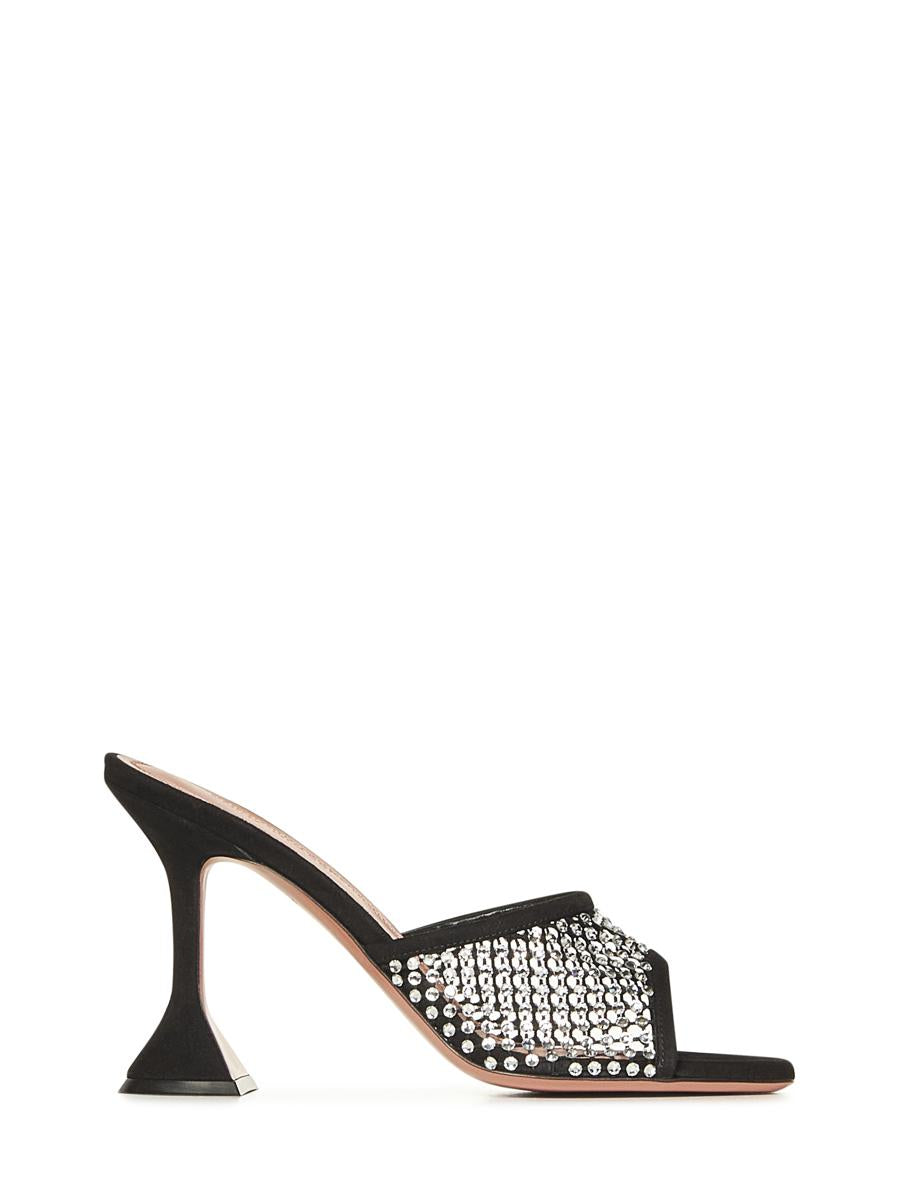 Amina Muaddi Lupita Crystal Net 95 Sandals