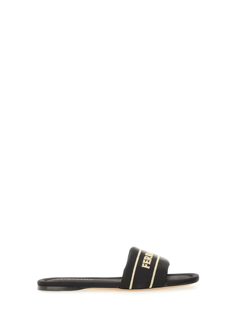 Salvatore Ferragamo Slide Sandal With Logo