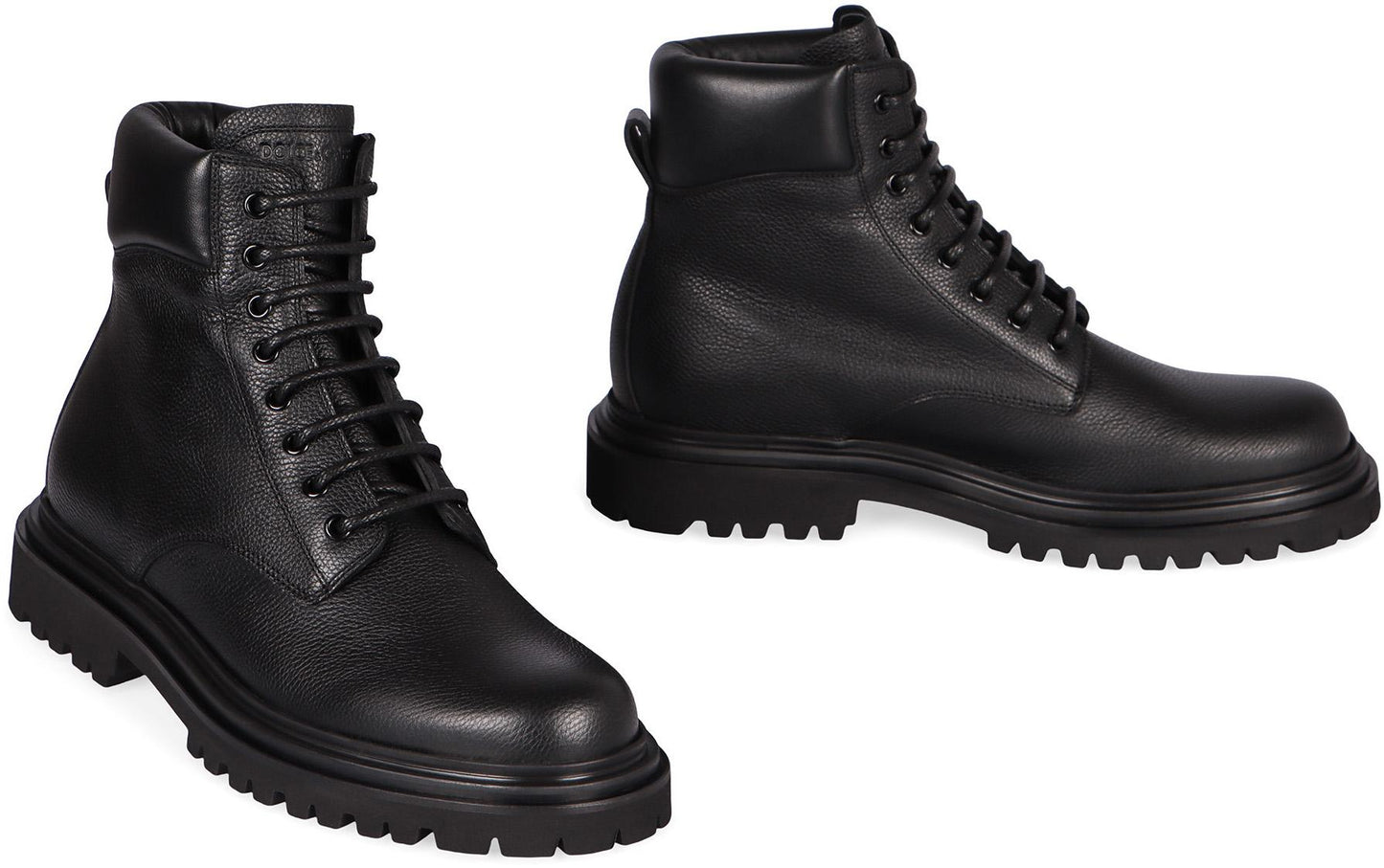 Dolce & Gabbana Leather Lace-Up Boots