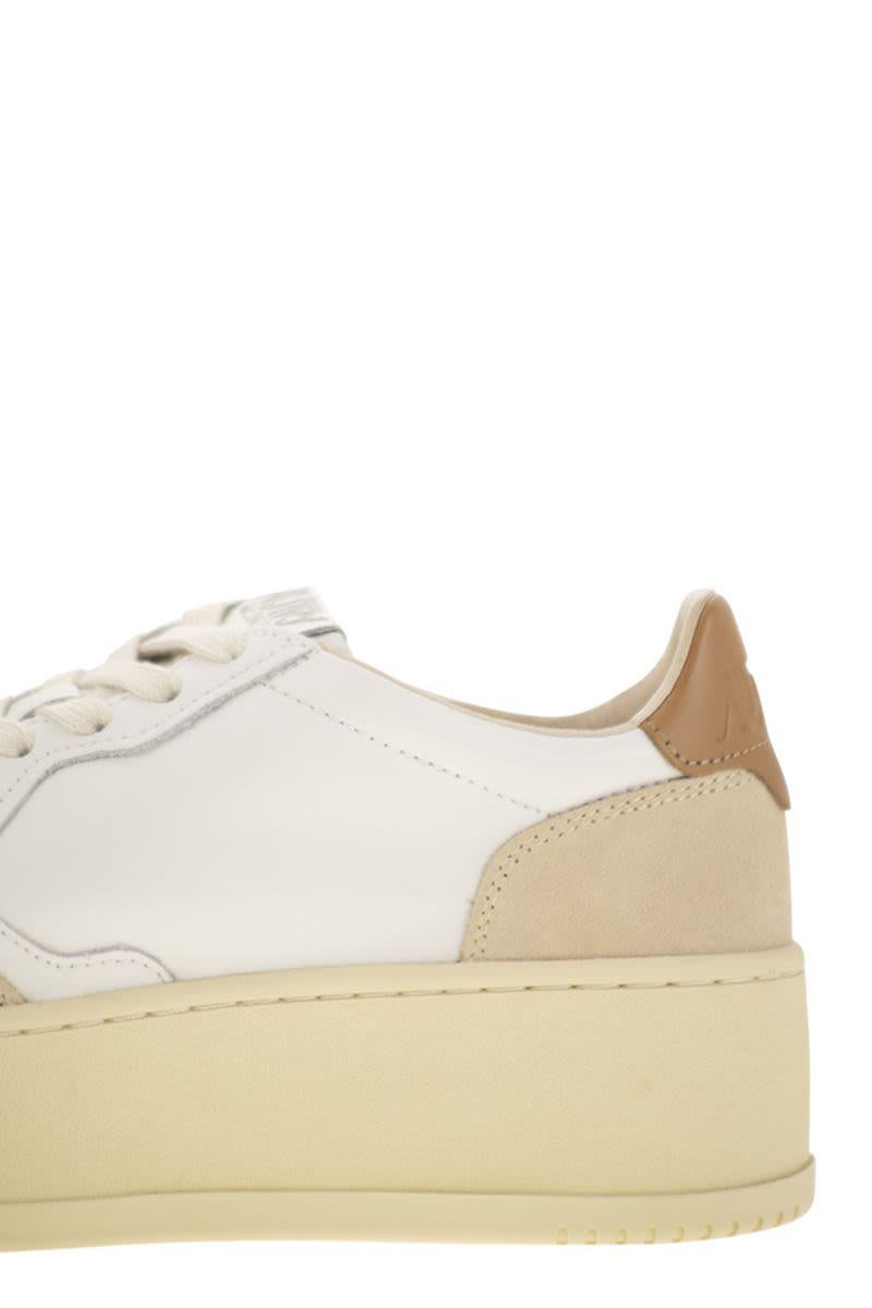 Autry Medalist Platform - Leather And Suede Trainers