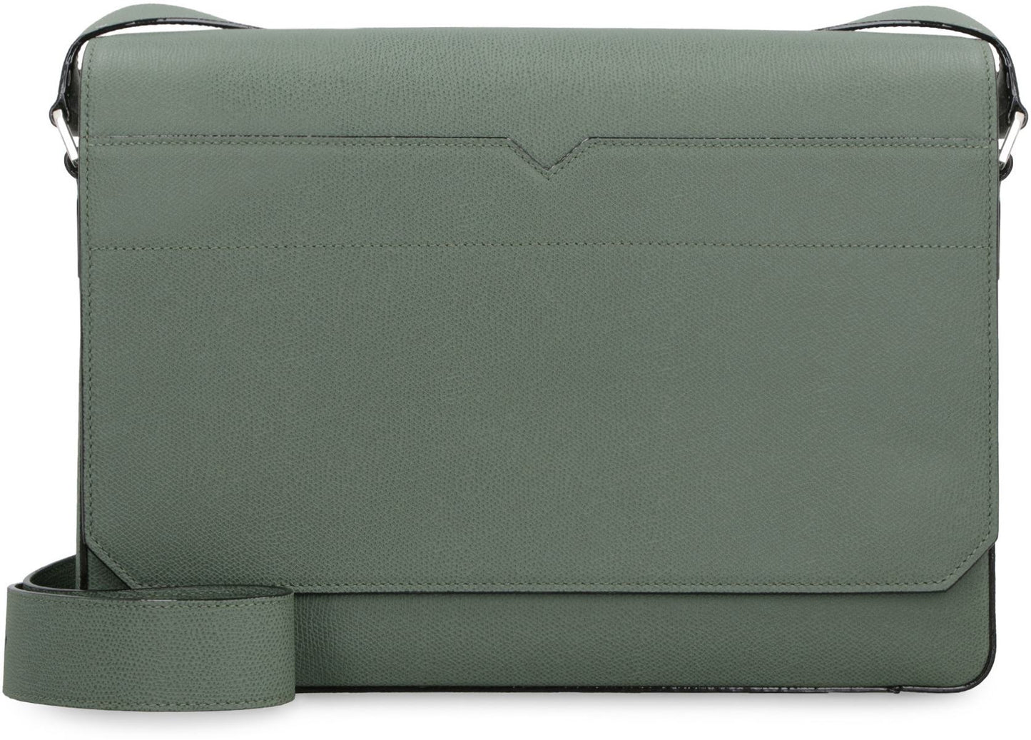 Valextra V-Line Leather Messenger Bag