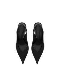 The Attico Black "Viper" Slingback