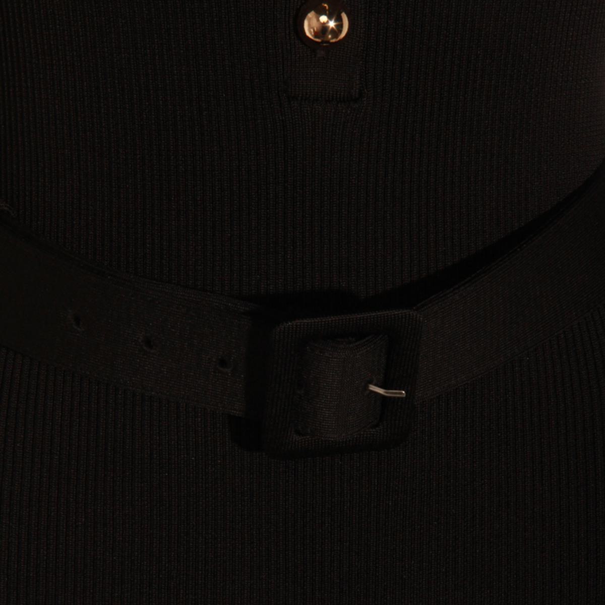 Self-Portrait Black Viscose Maxi Dress