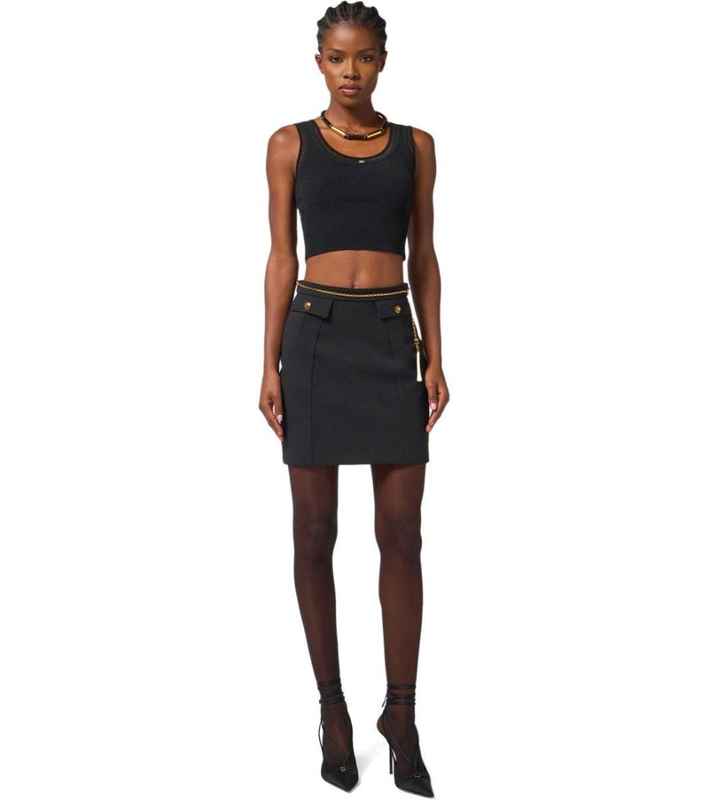 Elisabetta Franchi Black Mini Skirt