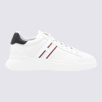 Hogan White And Red Leather Sneakers