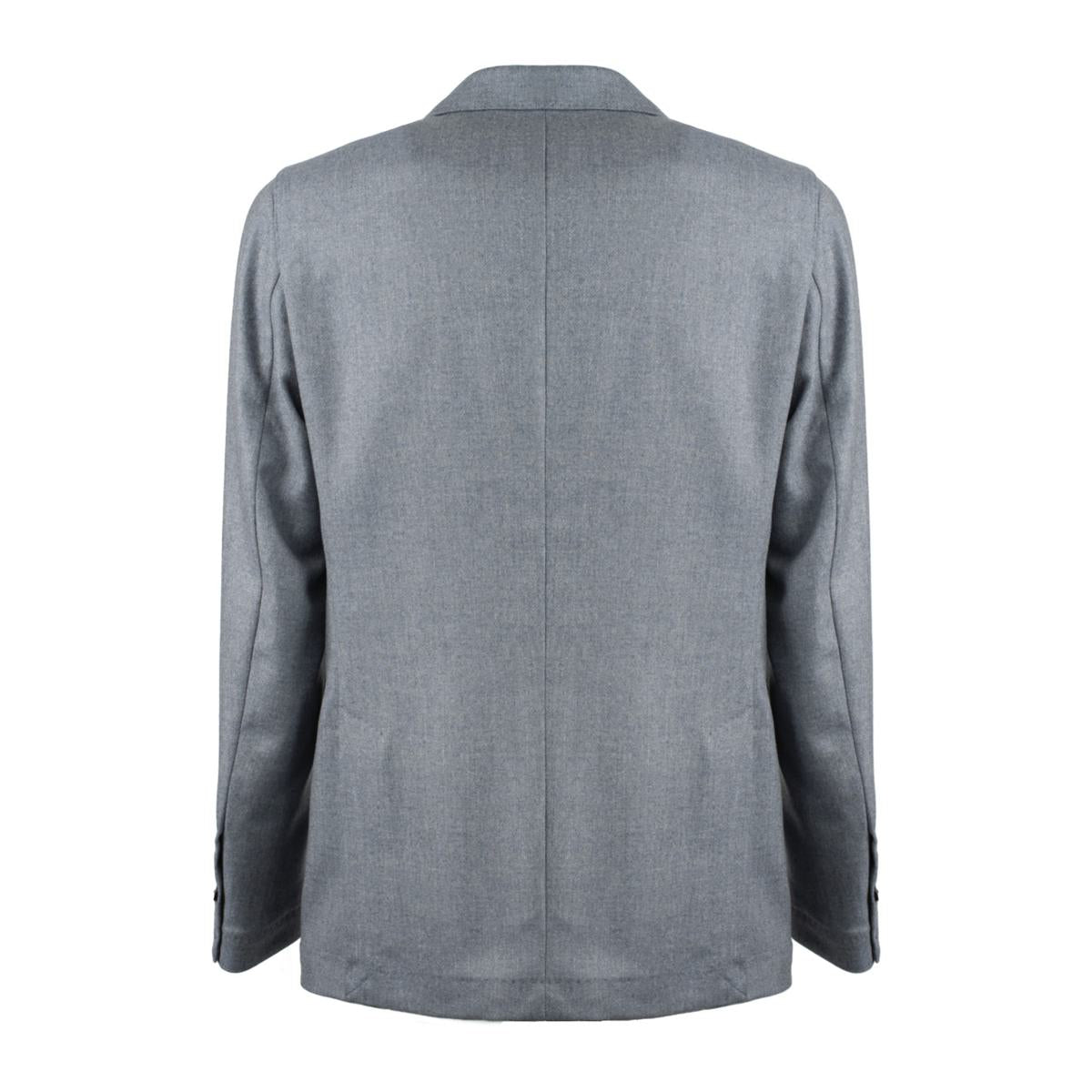 Barba Powder Blue Jacket In Wool Cashmere Blend