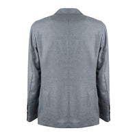 Barba Powder Blue Jacket In Wool Cashmere Blend