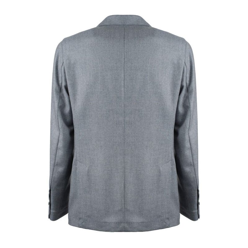 Barba Powder Blue Jacket In Wool Cashmere Blend