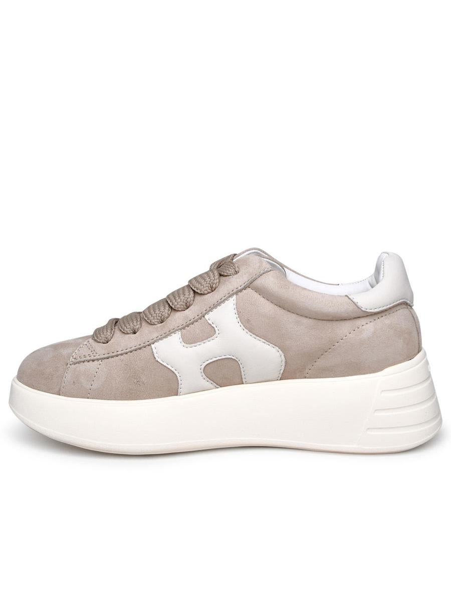 Hogan Beige Rebel Suede Sneakers