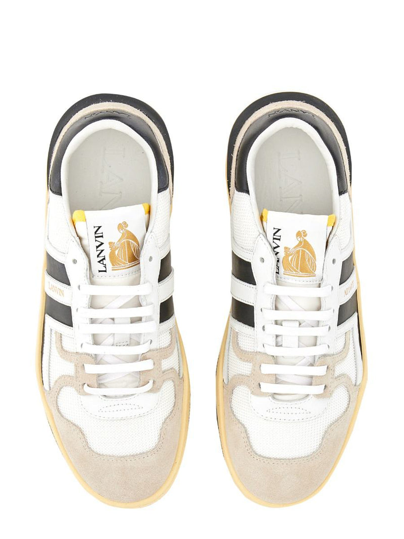 Lanvin Mesh, Suede And Nappa Leather Sneaker