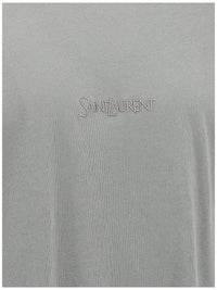 Saint Laurent Logo Embroidery T-Shirt