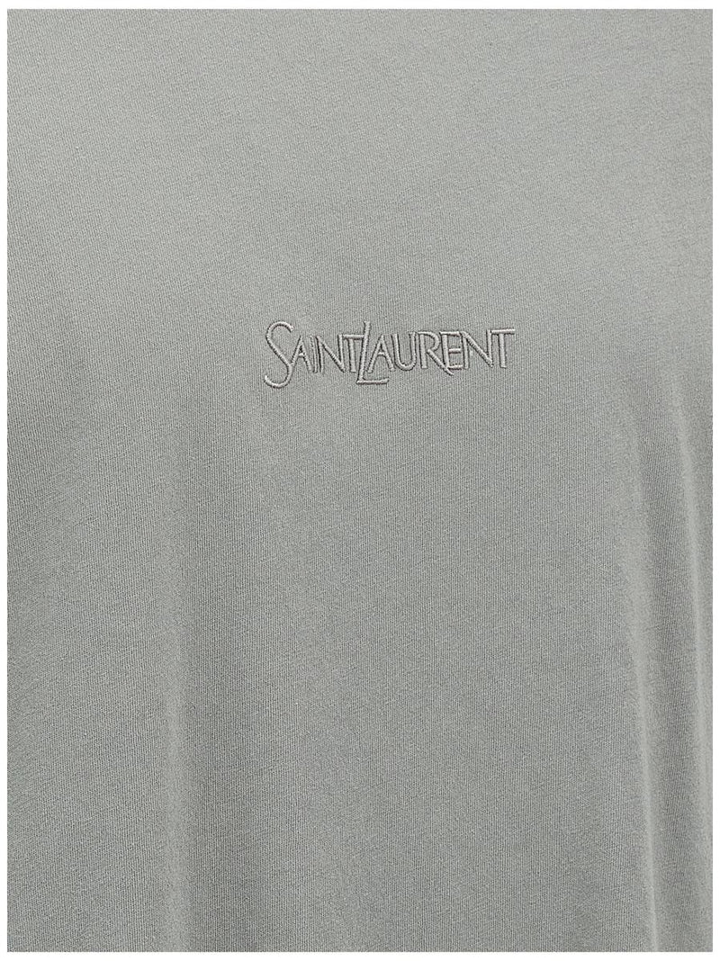 Saint Laurent Logo Embroidery T-Shirt